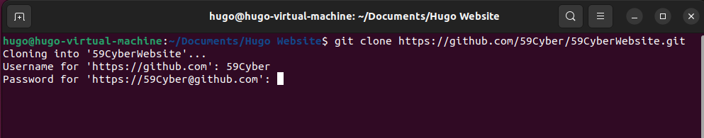 Git login example